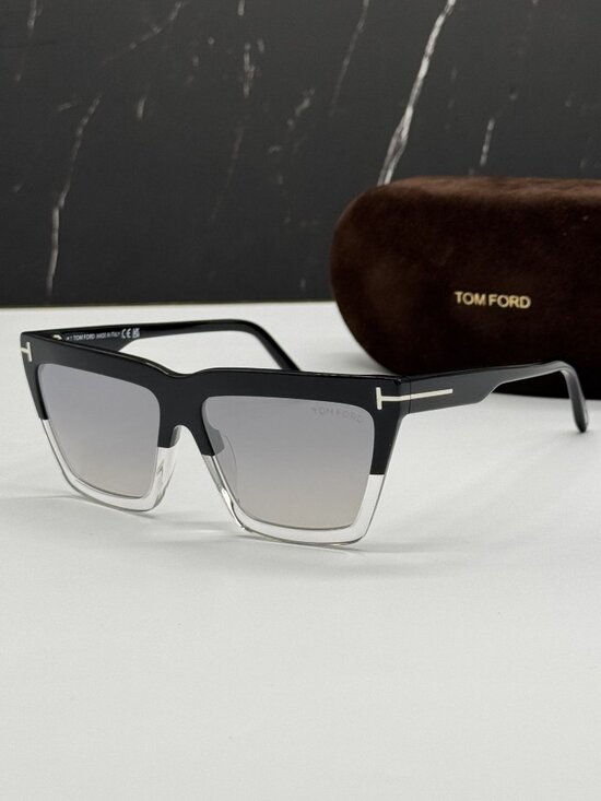 NWT Tom Ford Eden FT1110 05C Black Gray Sunglasses Authentic main image 6